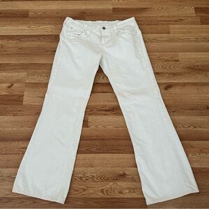 Hippie Women Bootcut Y2K 5 Pocket Jeans White Size 31
